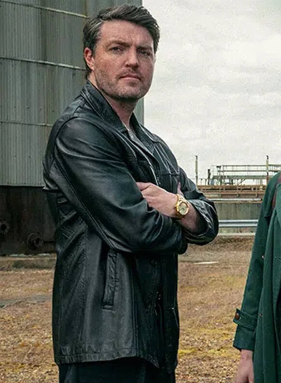 Tom Burke Legends 2026 Guy Black Leather Jacket