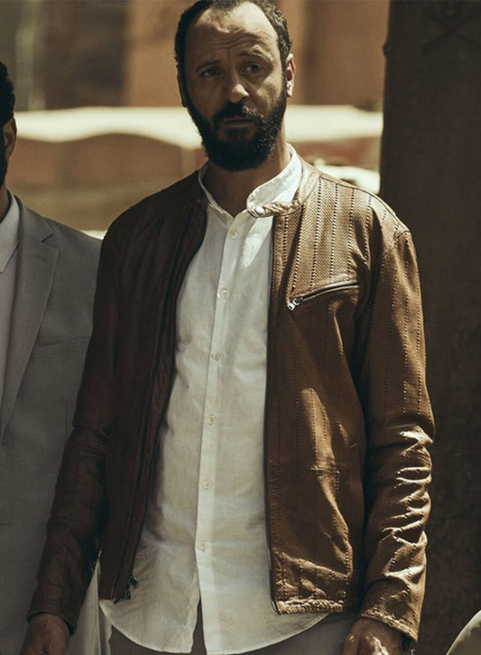 Tom Clancy’s Jack Ryan Ali Suleiman Brown Leather Jacket