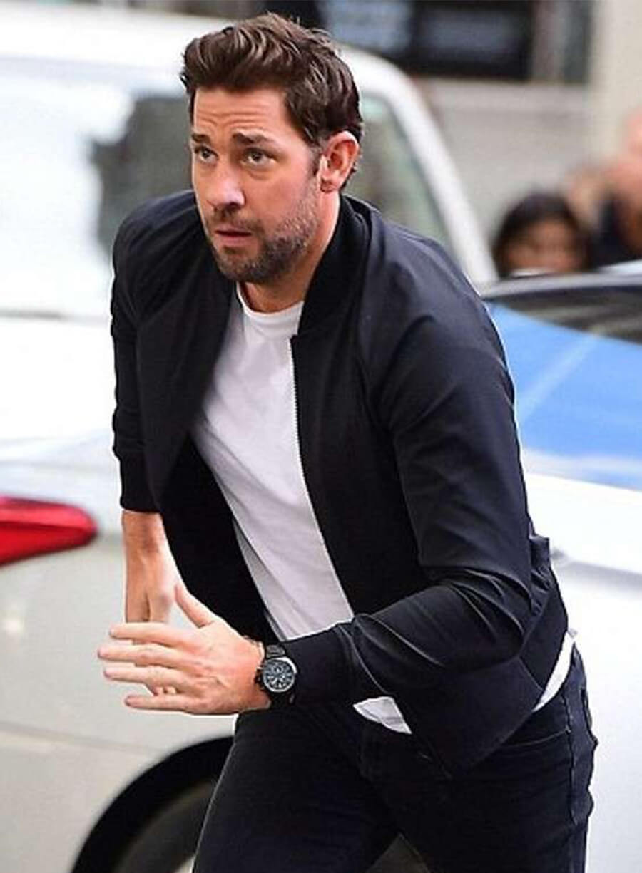 Tom Clancy’s Jack Ryan John Krasinski Black Bomber Jacket