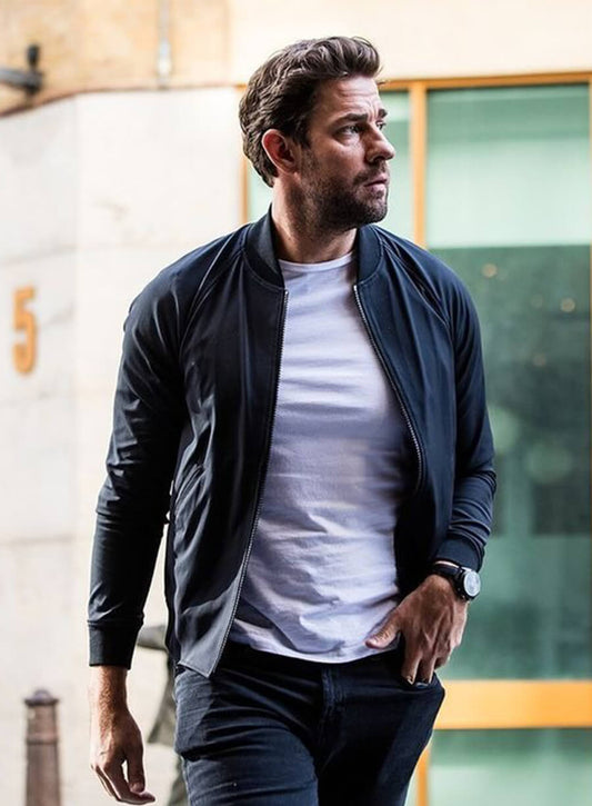 Tom Clancy’s Jack Ryan John Krasinski Black Bomber Jacket