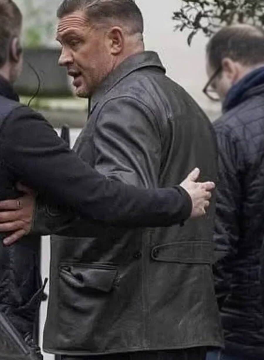 Tom Hardy MobLand S02 Harry Black Leather Jacket