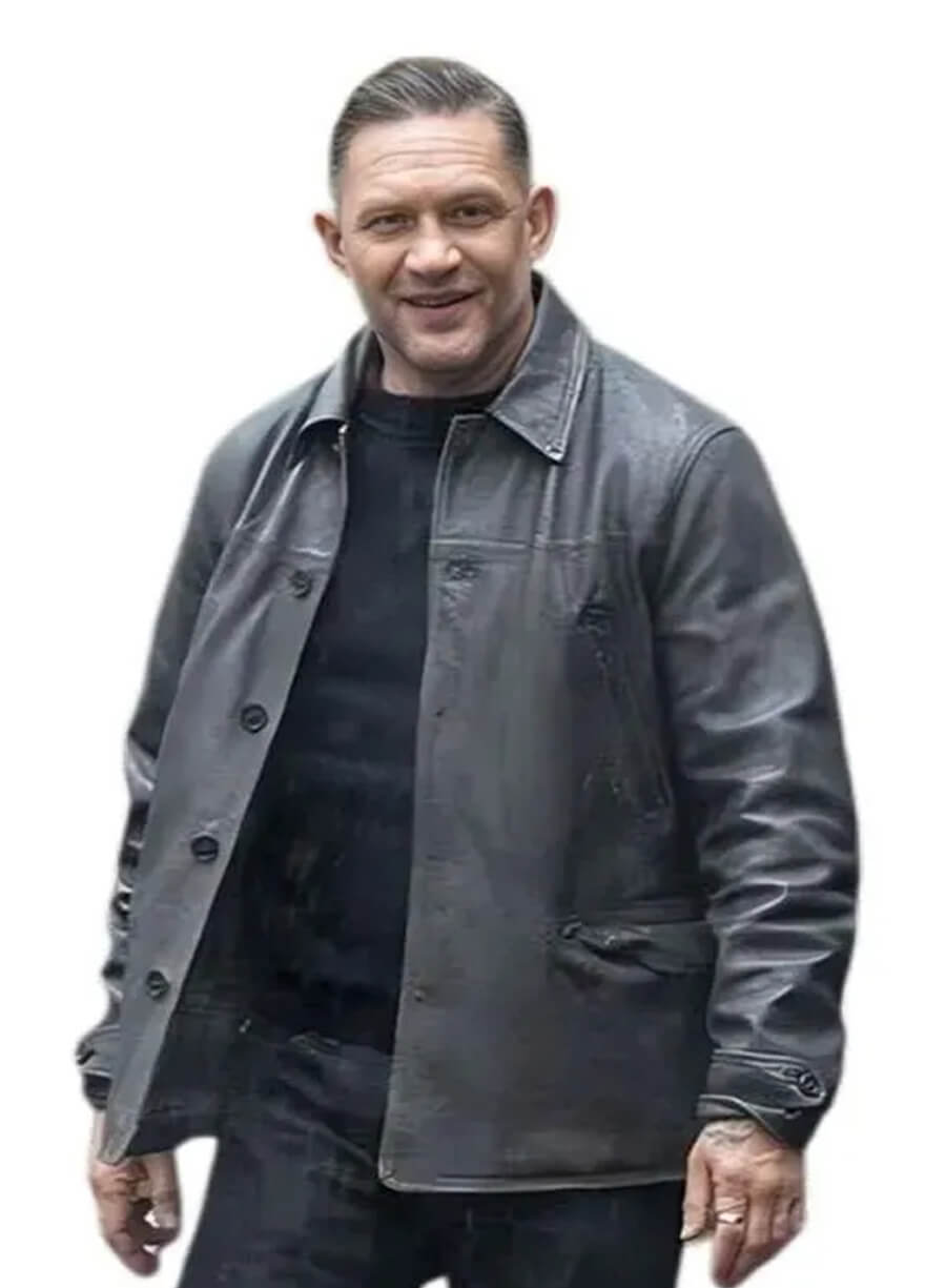 Tom Hardy MobLand S02 Harry Black Leather Jacket
