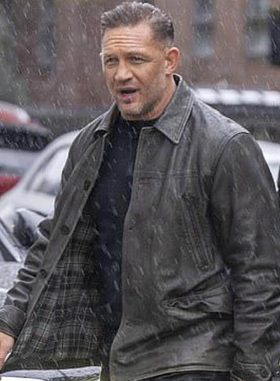 Tom Hardy MobLand S02 Harry Black Leather Jacket