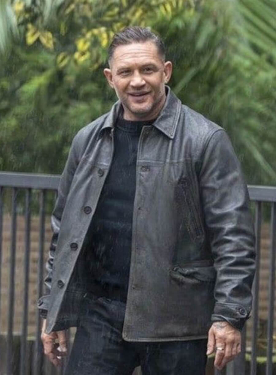 Tom Hardy MobLand S02 Harry Black Leather Jacket