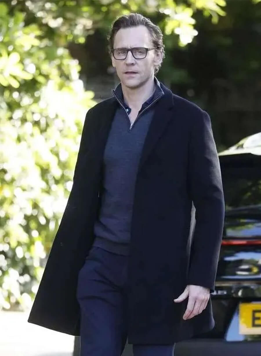 Tom Hiddleston The Night Manager Jonathan Pine Black Coat