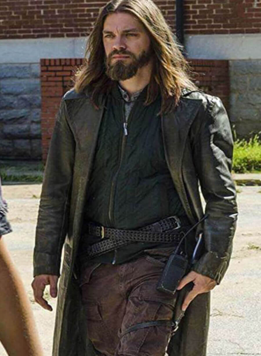 Tom Payne The Walking Dead Paul Jesus Trench Coat