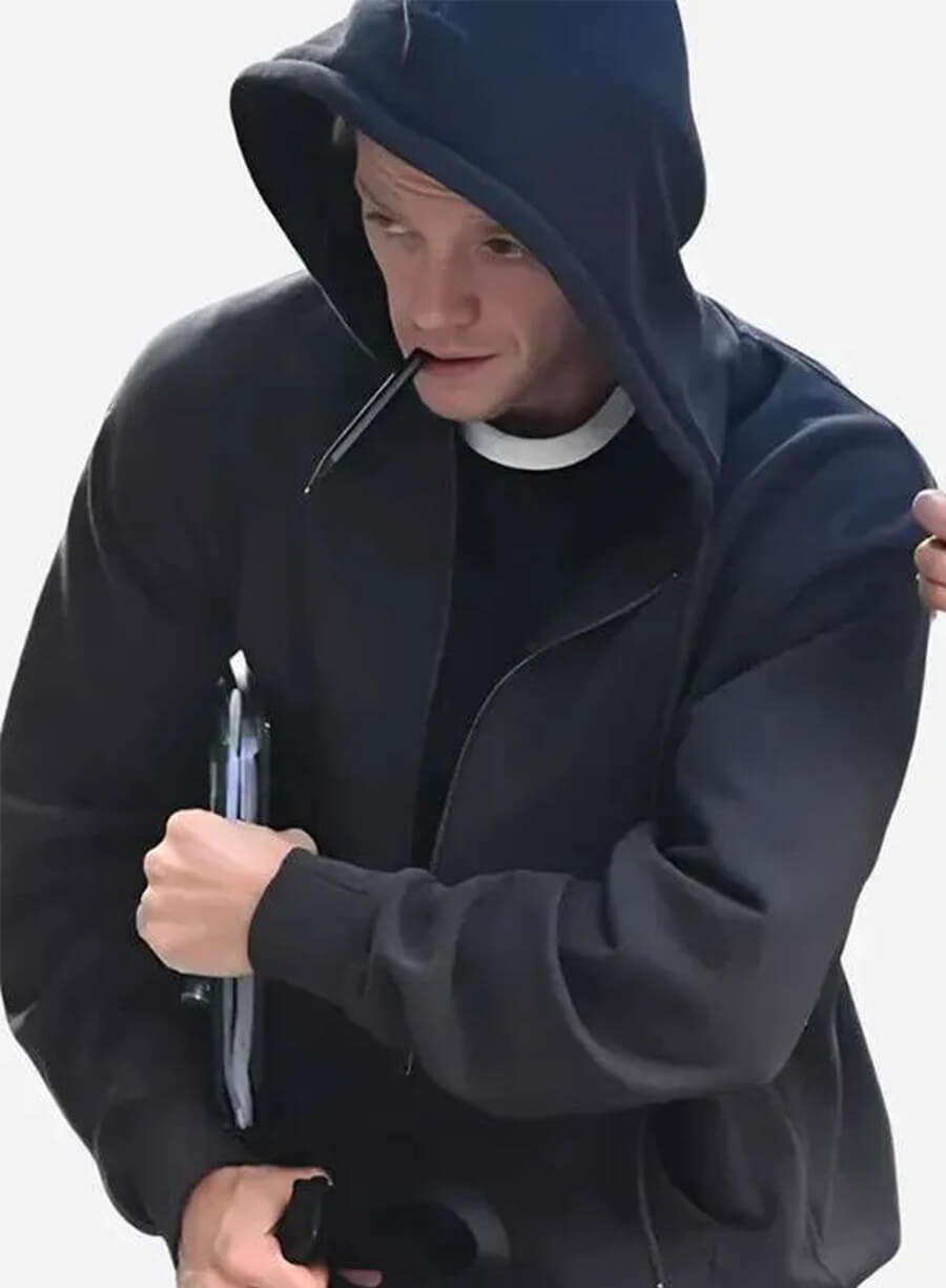 Tom Rhys Harries Clayface Matt Hagen Black Zip-up Hoodie