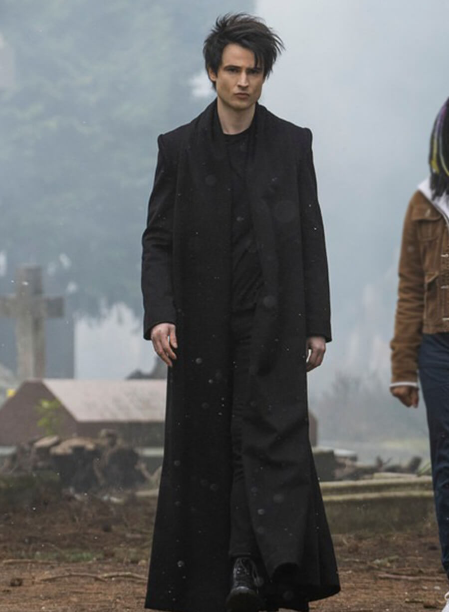 Tom Sturridge The Sandman Dream Black Long Coat