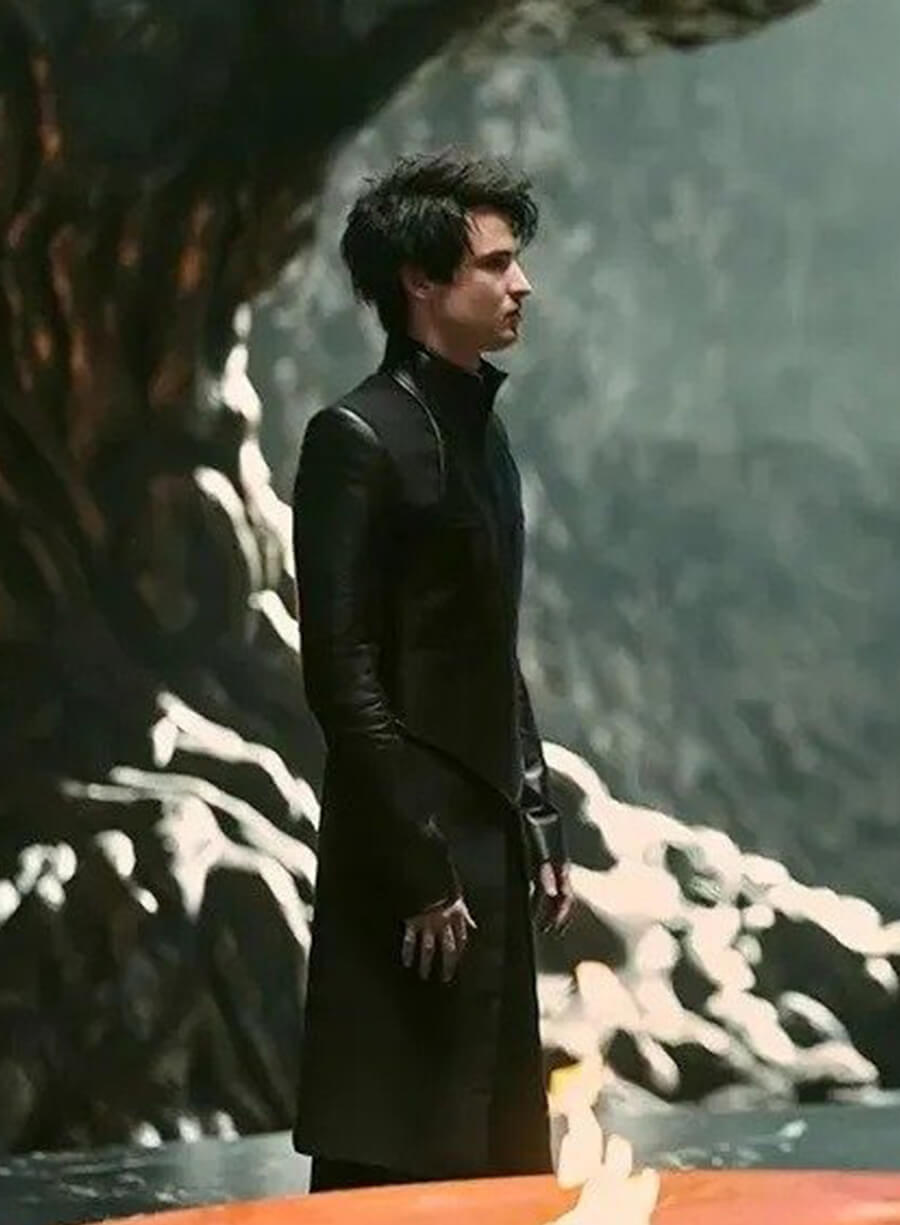 Tom Sturridge The Sandman Dream Leather Black Jacket