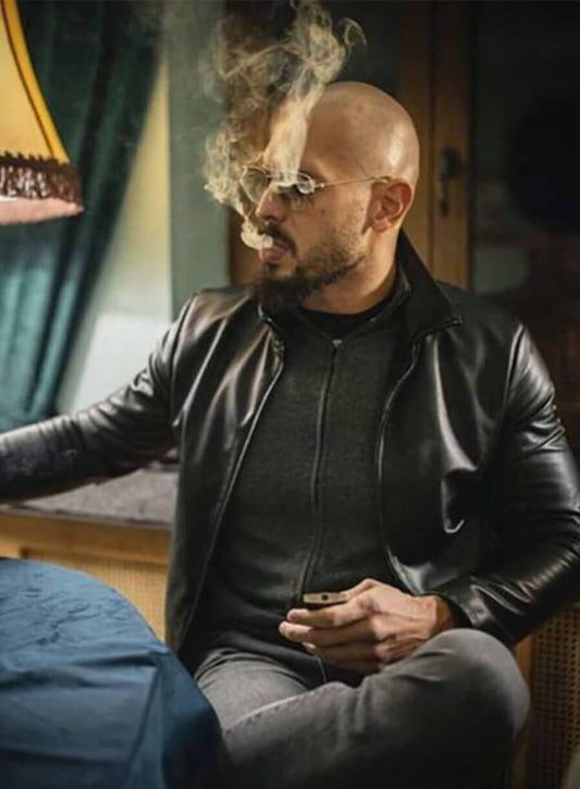 Top G Andrew Tate  Black Leather Jacket