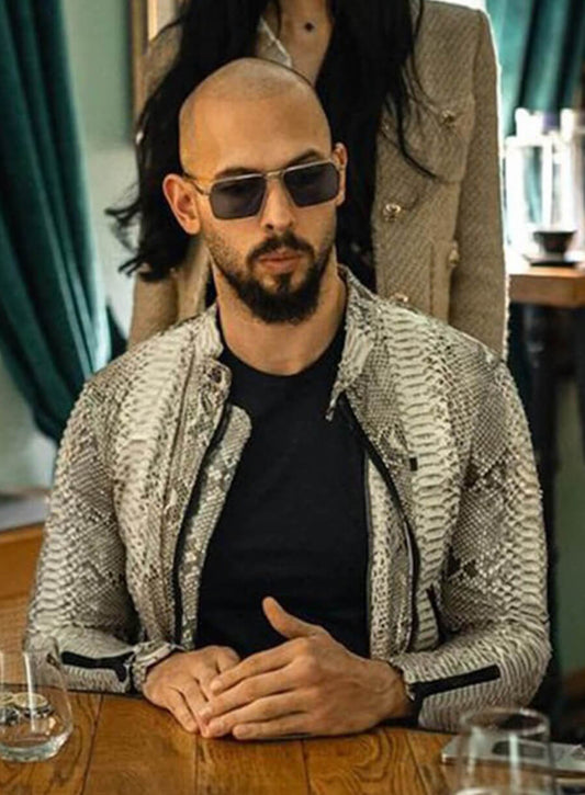 Top G Andrew Tate Python Leather Jacket