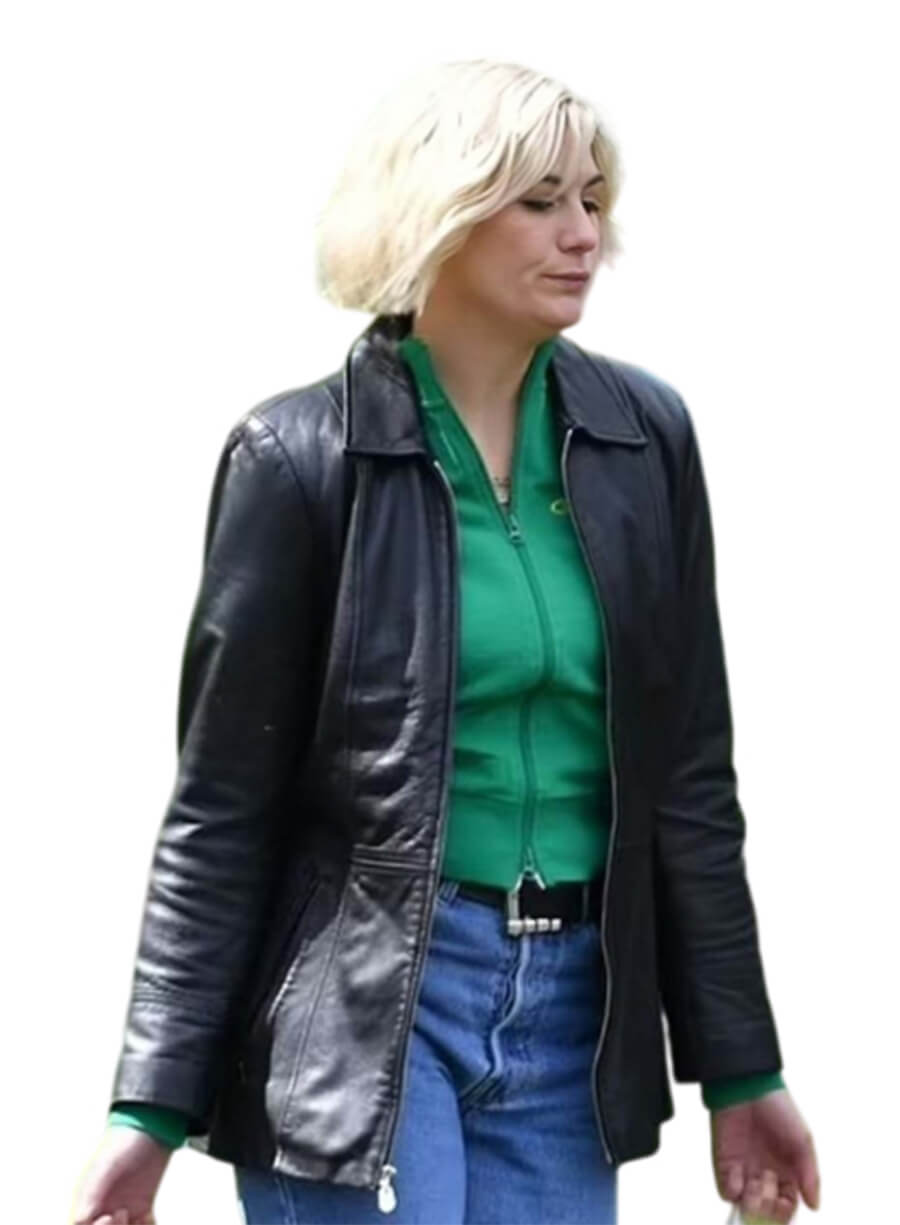 Toxic Town Jodie Whittaker Susan Black Leather Jacket
