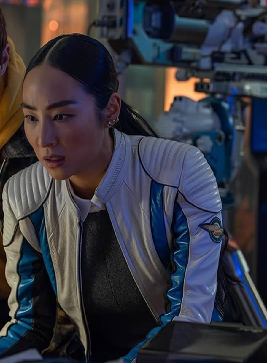 Tron: Ares Greta Lee Eve Kim Leather Jacket