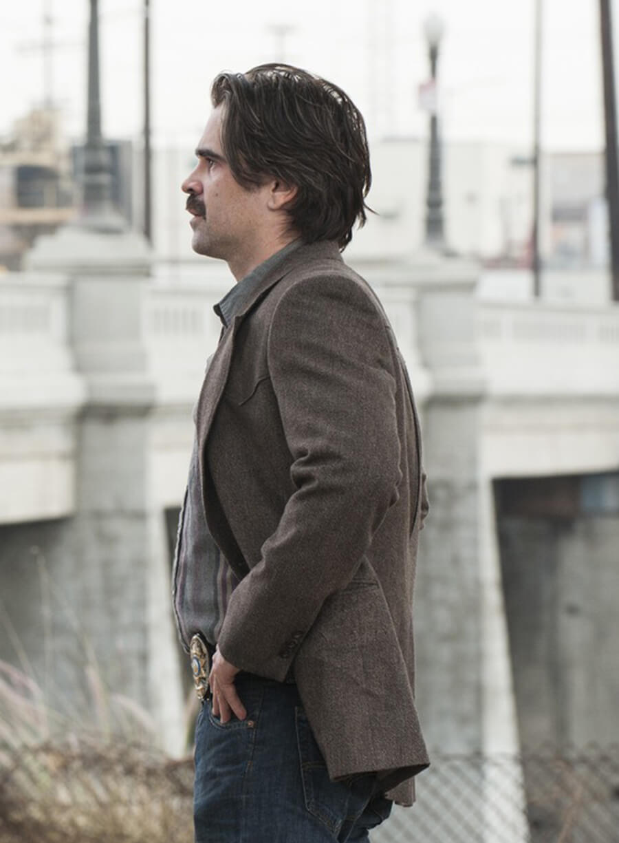 True Detective Colin Farrell Ray Velcoro Grey Wool Blazer