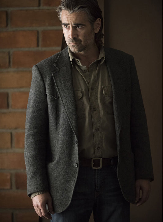 True Detective Colin Farrell Ray Velcoro Grey Wool Blazer