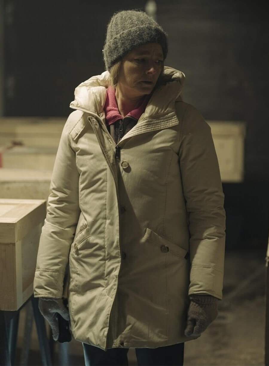 True Detective Jodie Foster Liz Danvers White Hooded Jacket