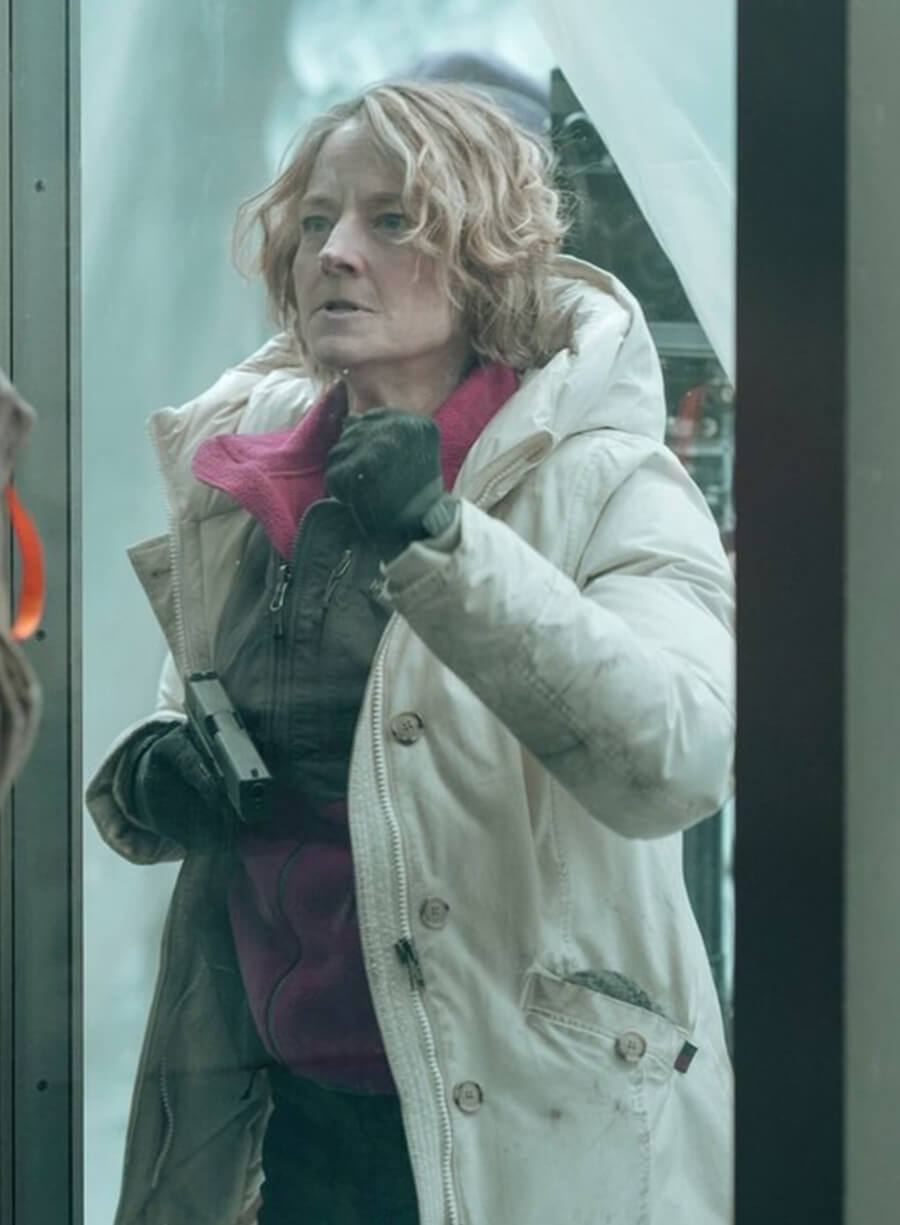 True Detective Jodie Foster Liz Danvers White Hooded Jacket
