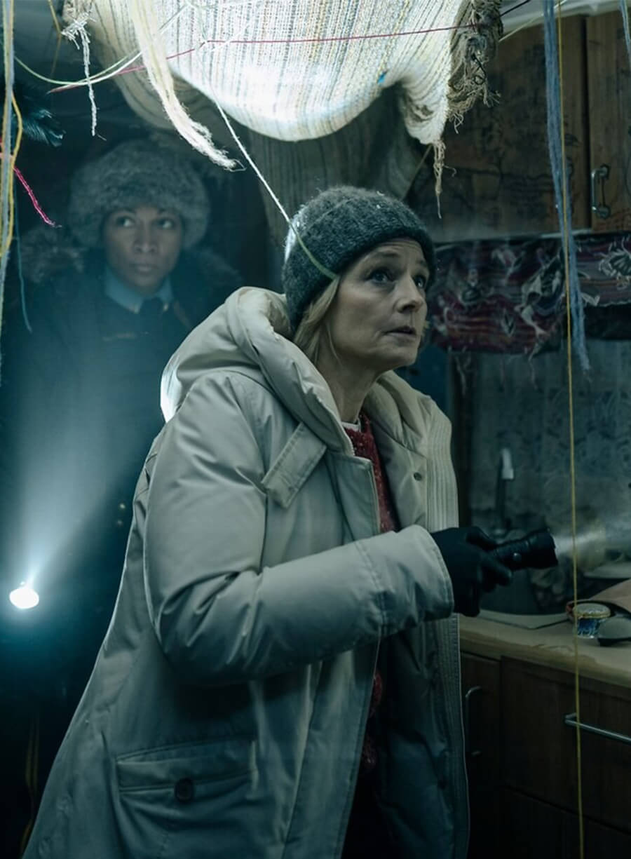 True Detective Jodie Foster Liz Danvers White Hooded Jacket