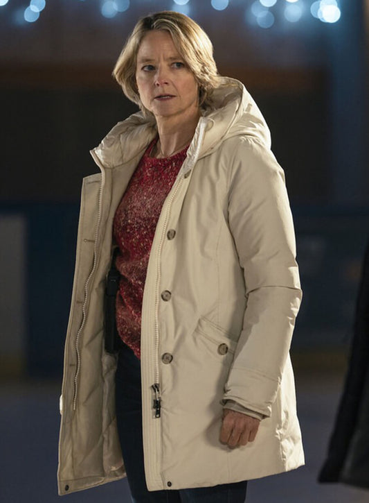 True Detective Jodie Foster Liz Danvers White Hooded Jacket