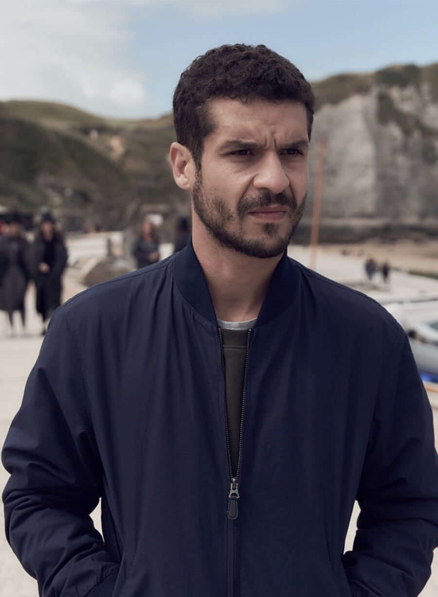 Tv Series Lupin Youssef Guédira Navy Blue Jacket