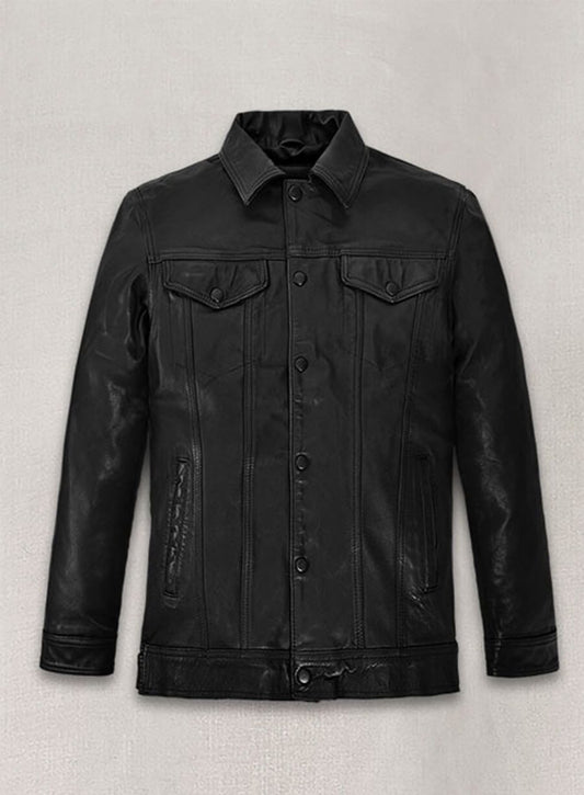 Uncharted 2022 Tom Holland Nathan Drake Black Leather Jacket