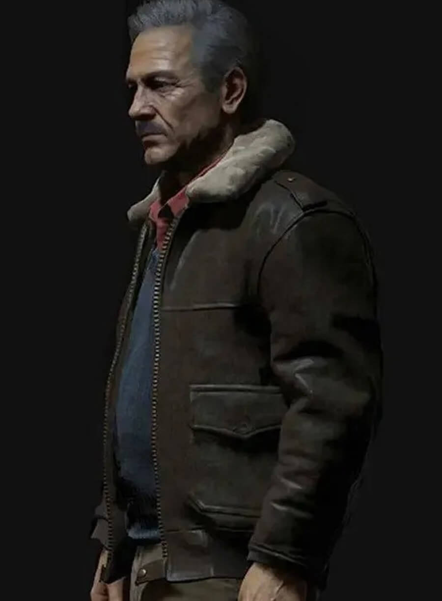 Uncharted 4 Victor Sullivan Brown Leather Jacket