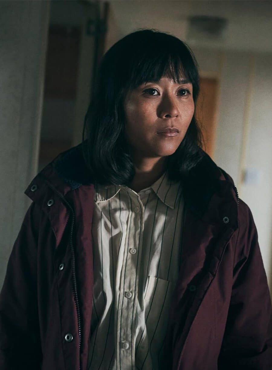 Under Salt Marsh 2026 Naomi Yang Jess Deng Maroon Coat