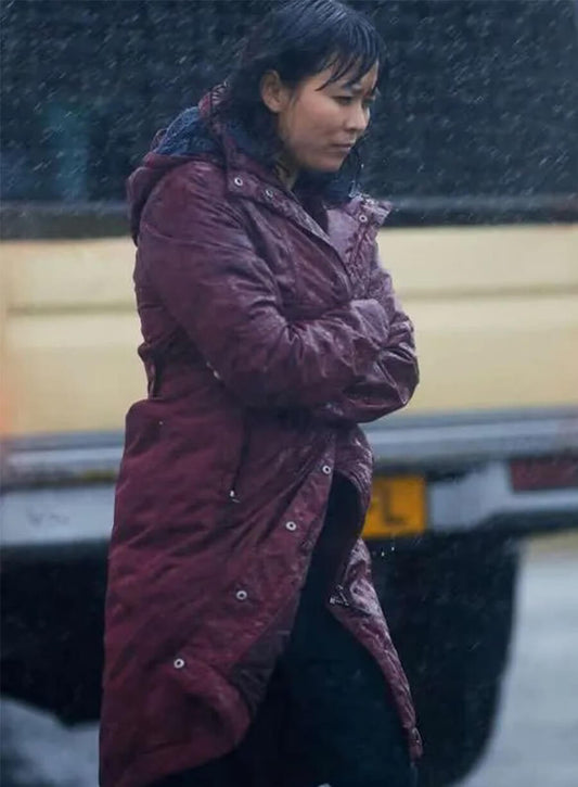 Under Salt Marsh 2026 Naomi Yang Jess Deng Maroon Coat