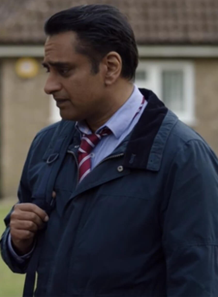 Unforgotten Sunil Sunny Khan Grey Jacket 
