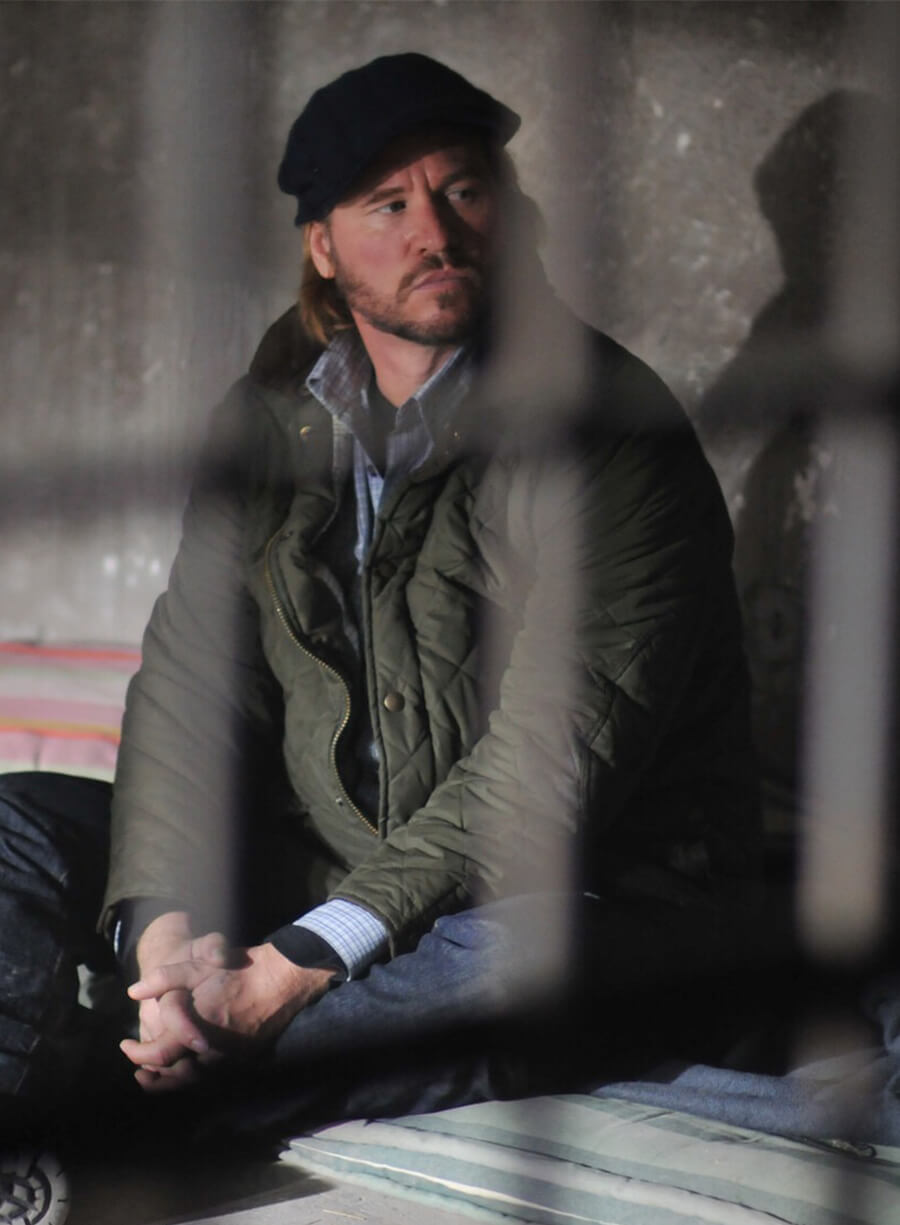 Val Kilmer Double Identity Green Quilted Jacket