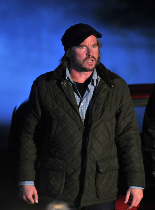 Val Kilmer Double Identity Green Quilted Jacket
