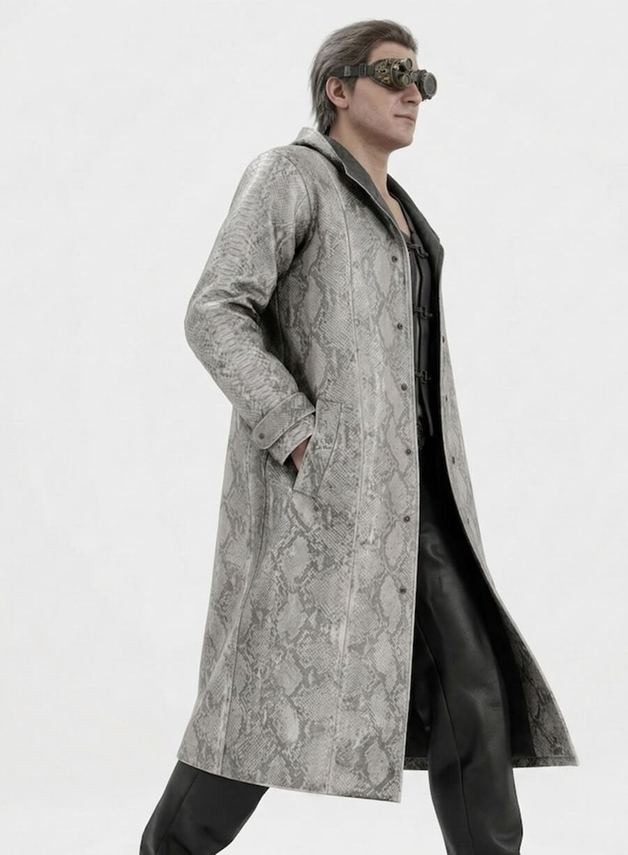 Victor Gideon Resident Evil Requiem RE9 Hooded Leather Coat