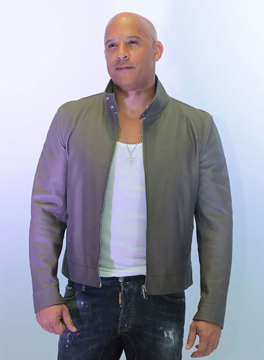 Vin Diesel Leather Grey Jacket