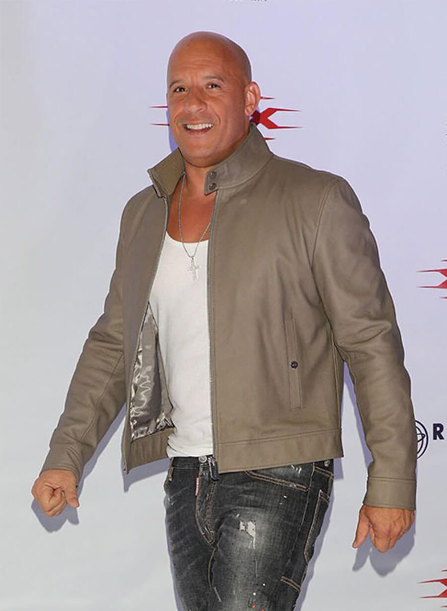 Vin Diesel Leather Grey Jacket