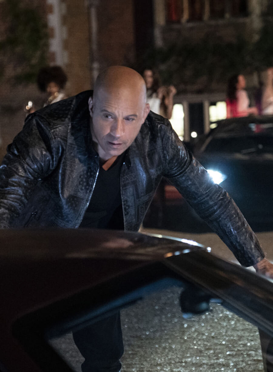 Vin Diesel Fast & Furious 9 Black Leather Jacket