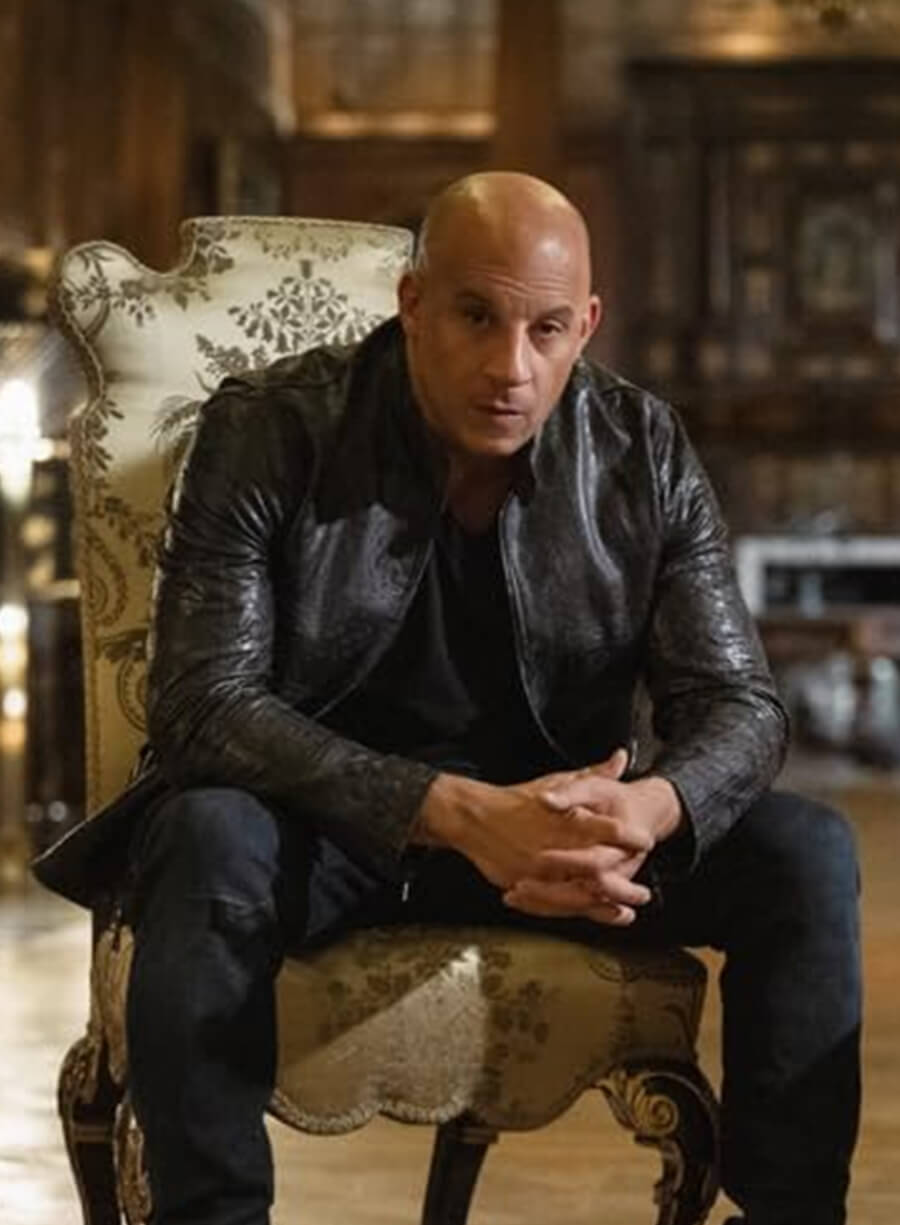 Vin Diesel Fast & Furious 9 Black Leather Jacket