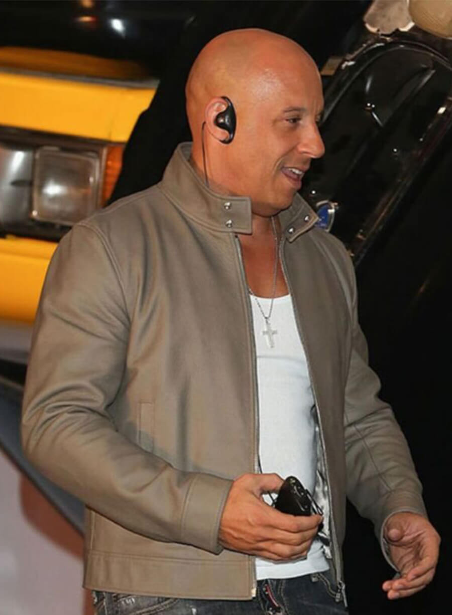 Vin Diesel Leather Grey Jacket