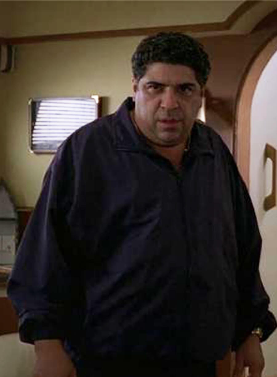 Vincent Pastore The Sopranos Big Pussy Navy Blue Jacket