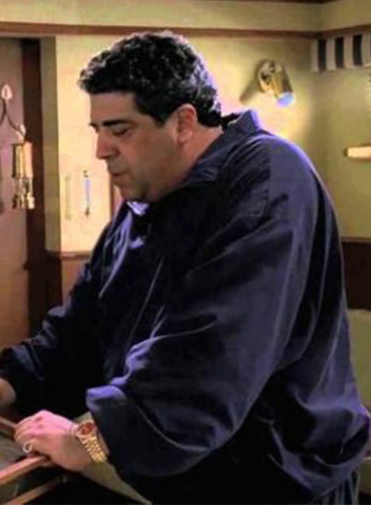 Vincent Pastore The Sopranos Big Pussy Navy Blue Jacket