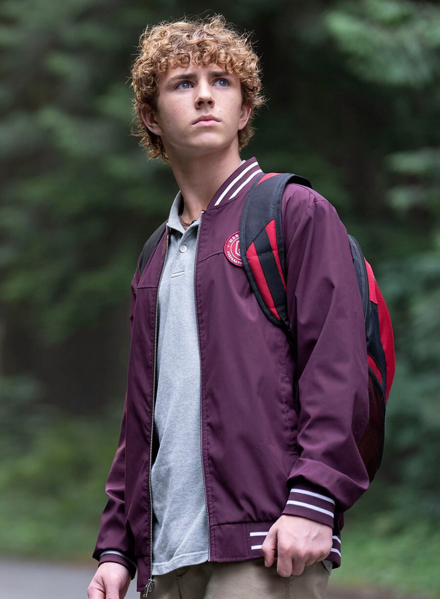 Walker Scobell Percy Jackson and the Olympians Purple Jacket 
