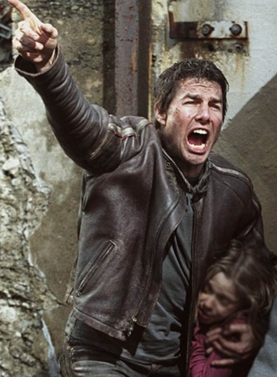 War of Worlds Tom Cruise Brown Leather Jacket