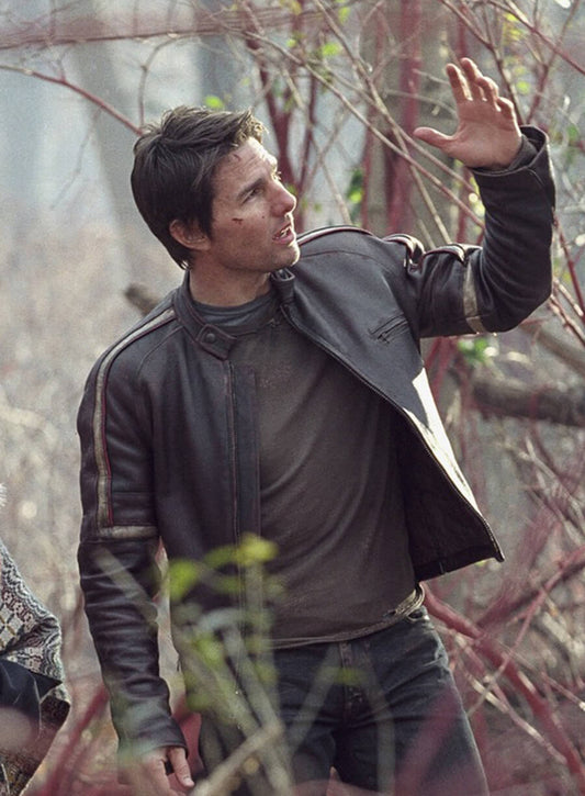 War of Worlds Tom Cruise Brown Leather Jacket
