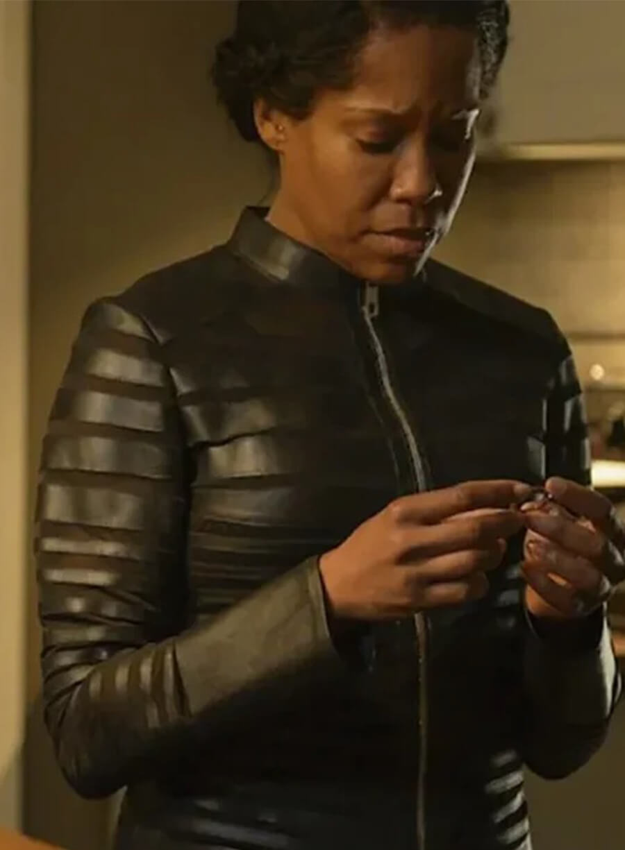 Watchmen Angela Abar Sister Night Black Leather Jacket 