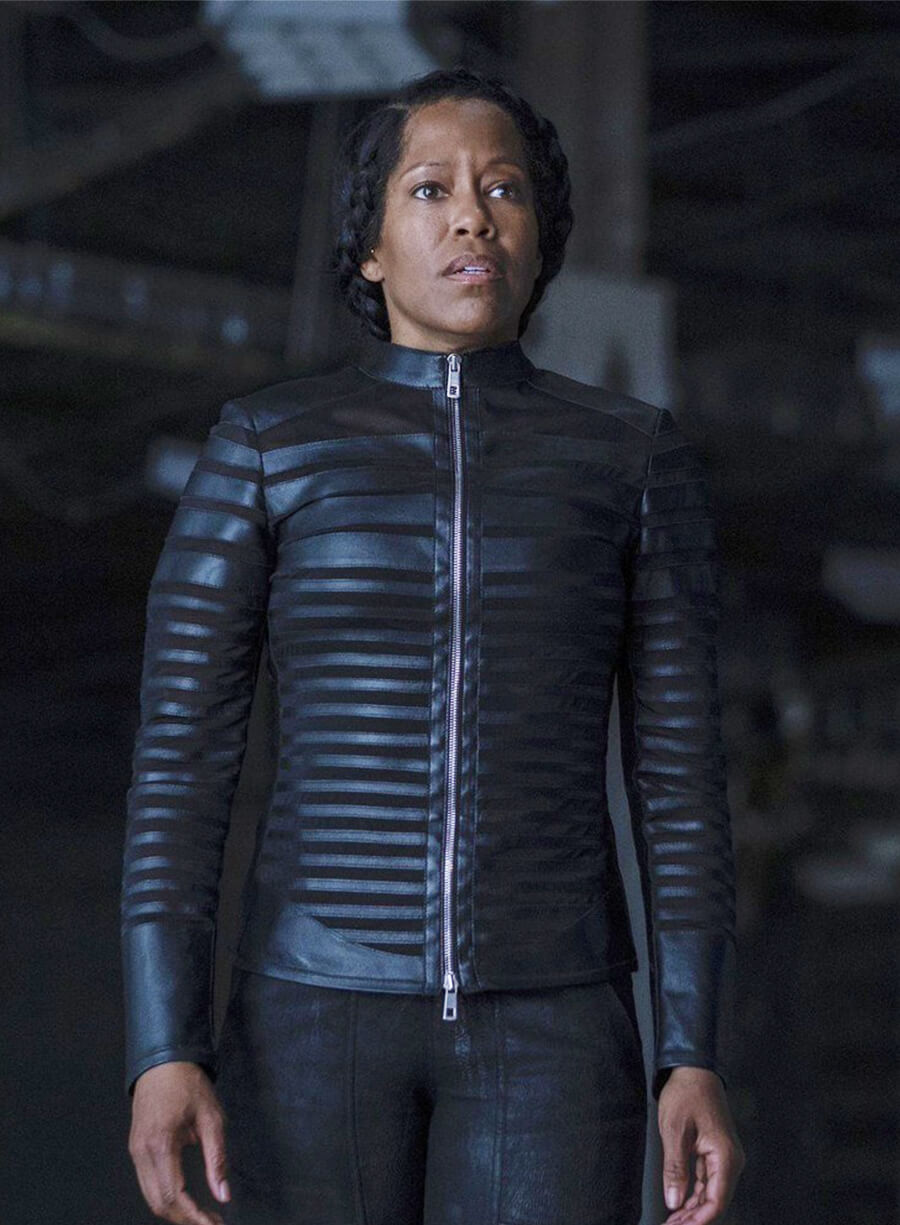 Watchmen Angela Abar Sister Night Black Leather Jacket 