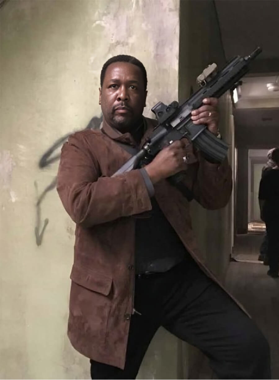Wendell Pierce Jack Ryan James Greer Suede Brown Jacket