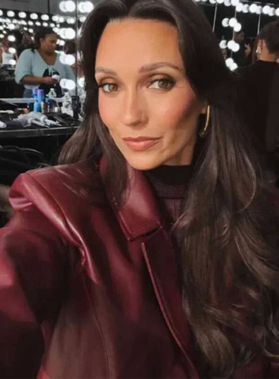 Whitney Fransway In The City 2026 Premiere Burgundy Leather Blazer