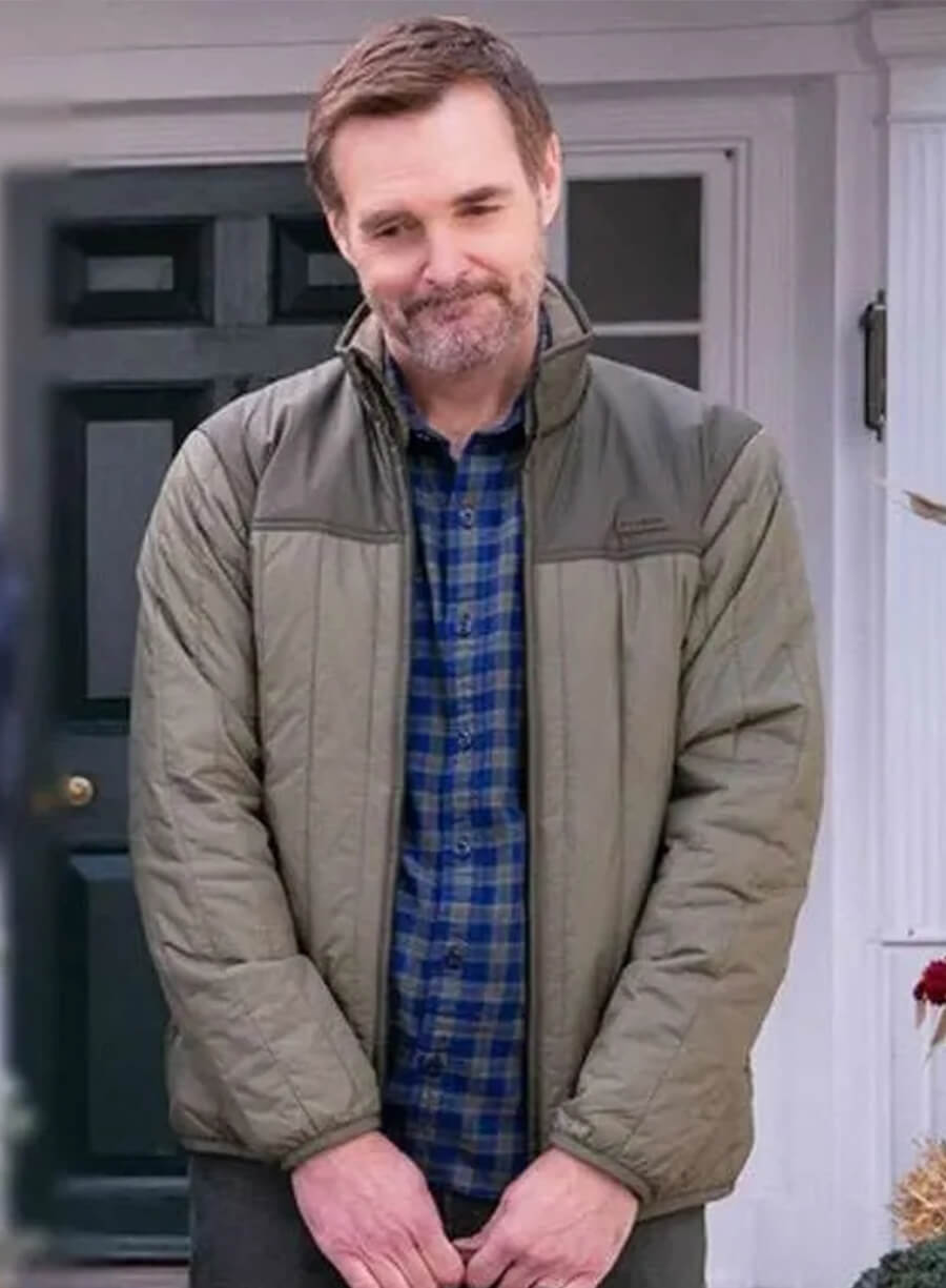 Will Forte The Four Seasons Jack Green Quilted Puffer Jacket