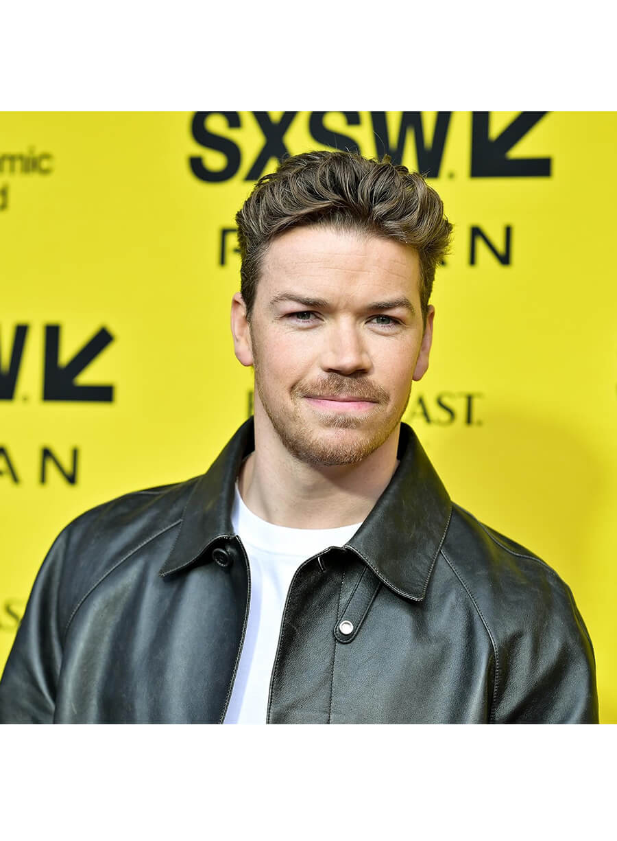 Will Poulter Death of a Unicorn Premier Event Black Leather Jacket