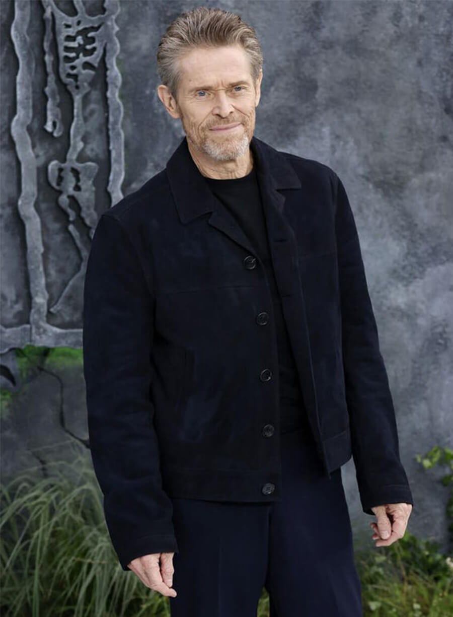 Willem Dafoe Beetlejuice Beetlejuice Premiere Event Suede Jacket