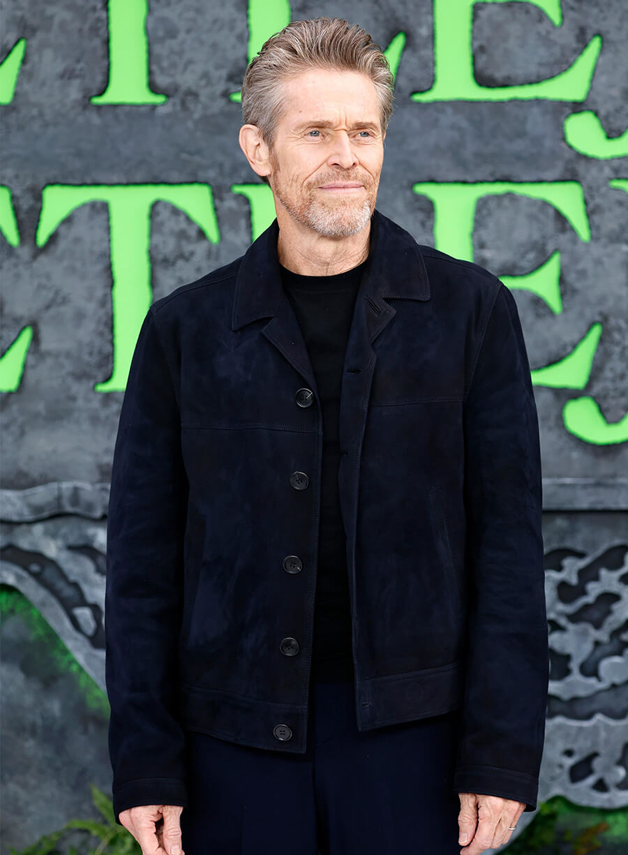 Willem Dafoe Beetlejuice Beetlejuice Premiere Event Suede Jacket